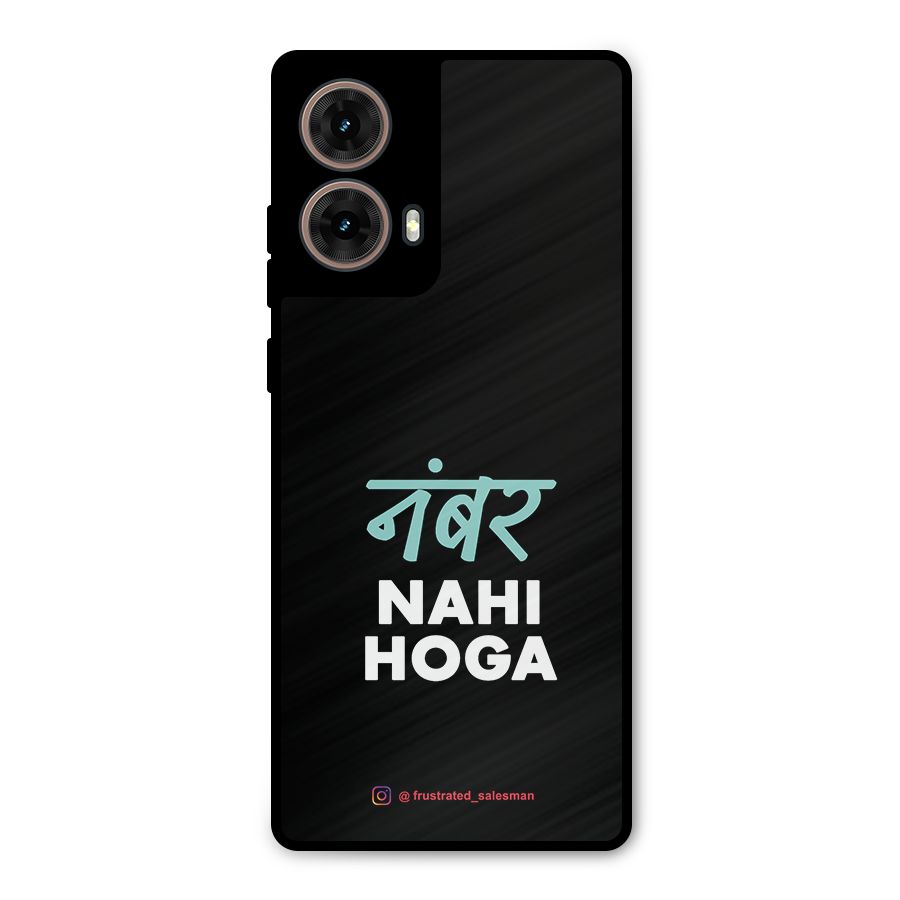 Number Nahi Hoga Black Metal Back Case for Moto G85