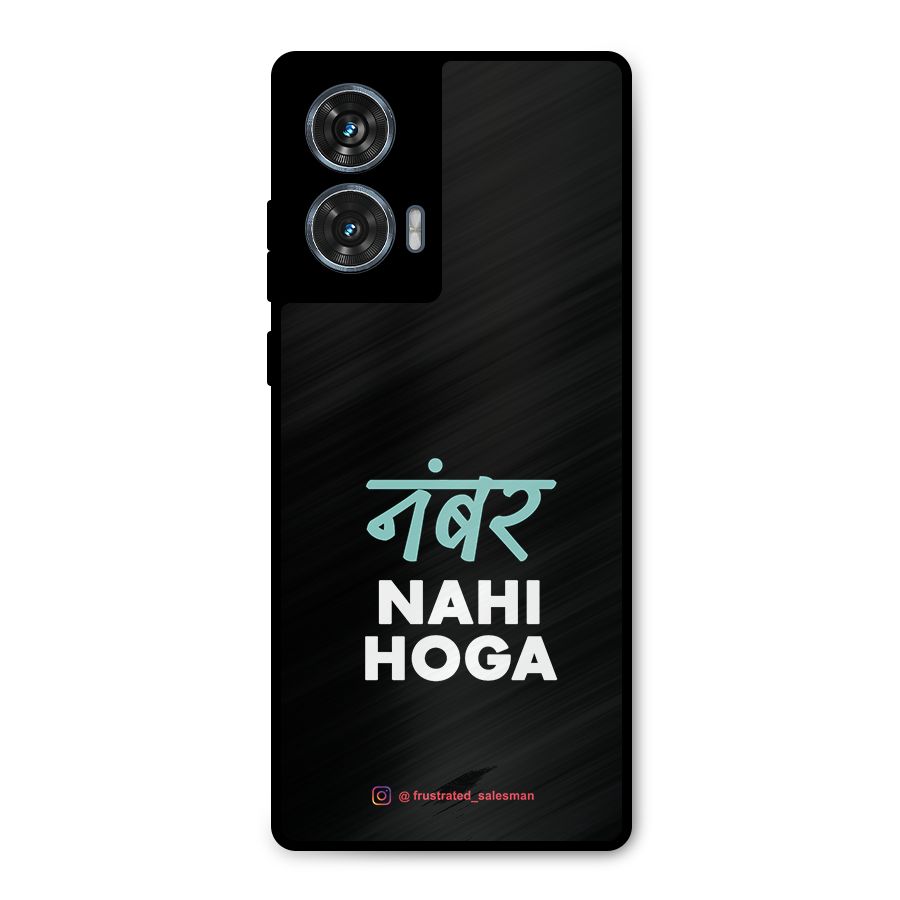 Number Nahi Hoga Black Metal Back Case for Motorola Edge 50 Fusion