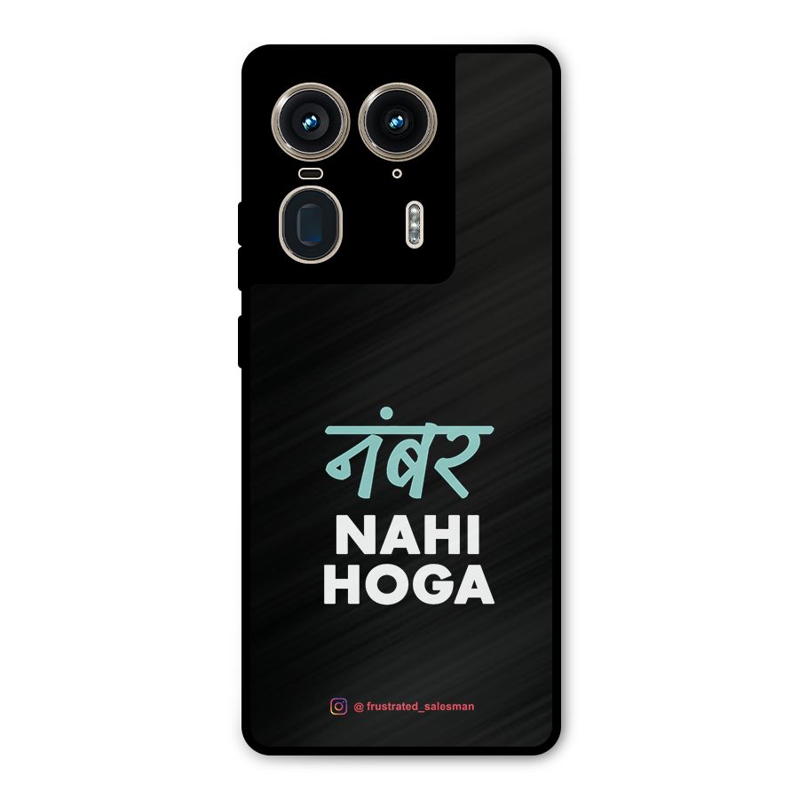 Number Nahi Hoga Black Metal Back Case for Motorola Edge 50 Ultra