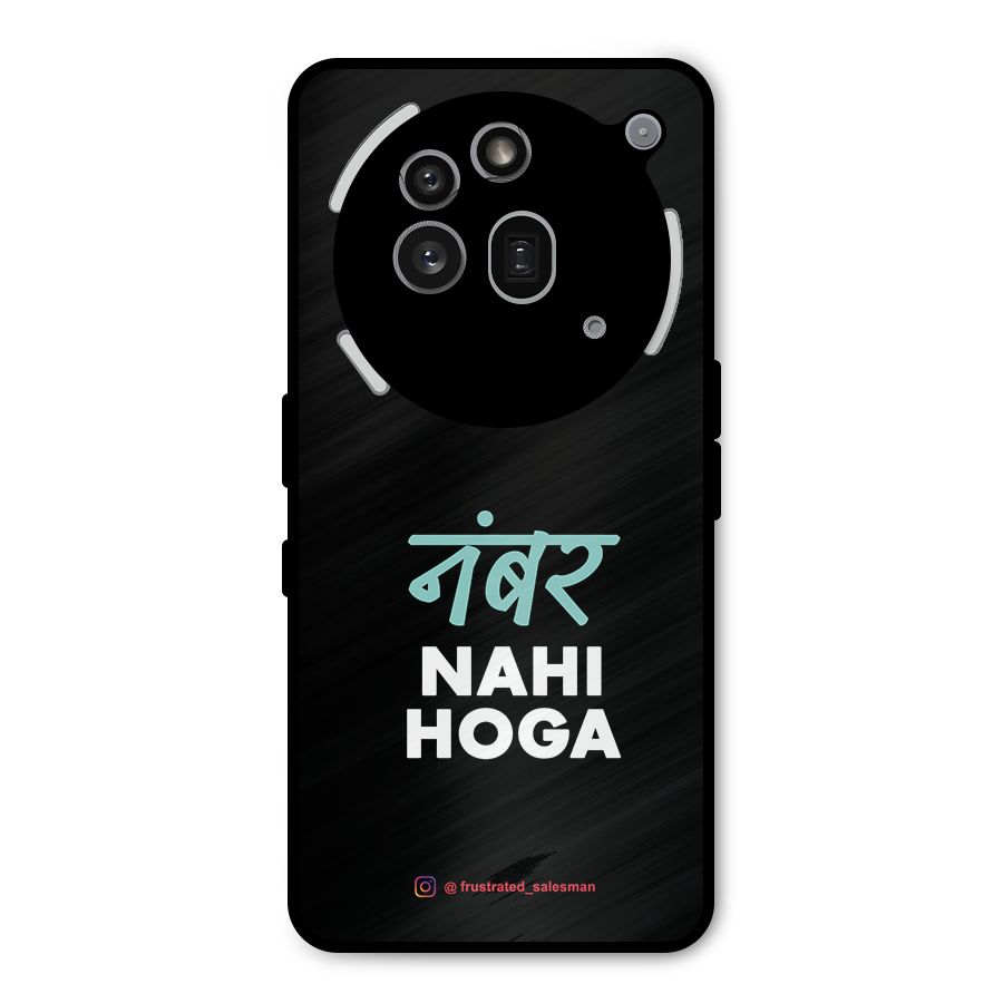 Number Nahi Hoga Black Metal Back Case for Nothing Phone 3a Pro