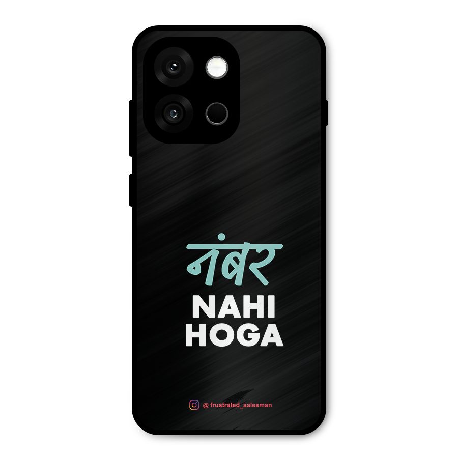 Number Nahi Hoga Black Metal Back Case for OnePlus 13s