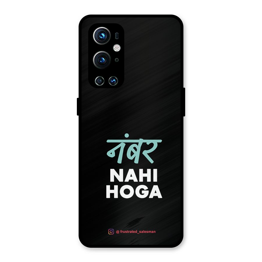 Number Nahi Hoga Black Metal Back Case for OnePlus 9 Pro