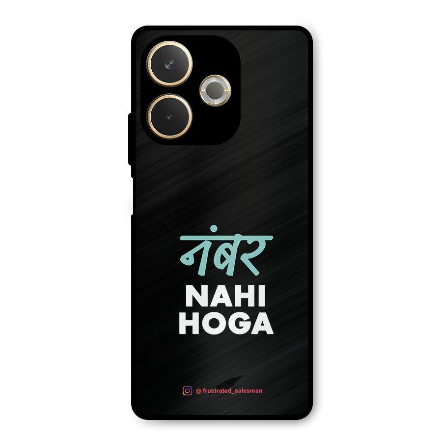 Number Nahi Hoga Black Metal Back Case for Oppo A5 Pro
