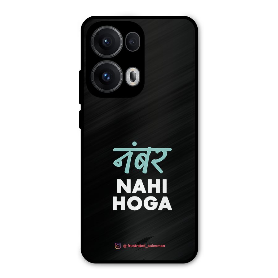 Number Nahi Hoga Black Metal Back Case for Oppo Reno13 Pro