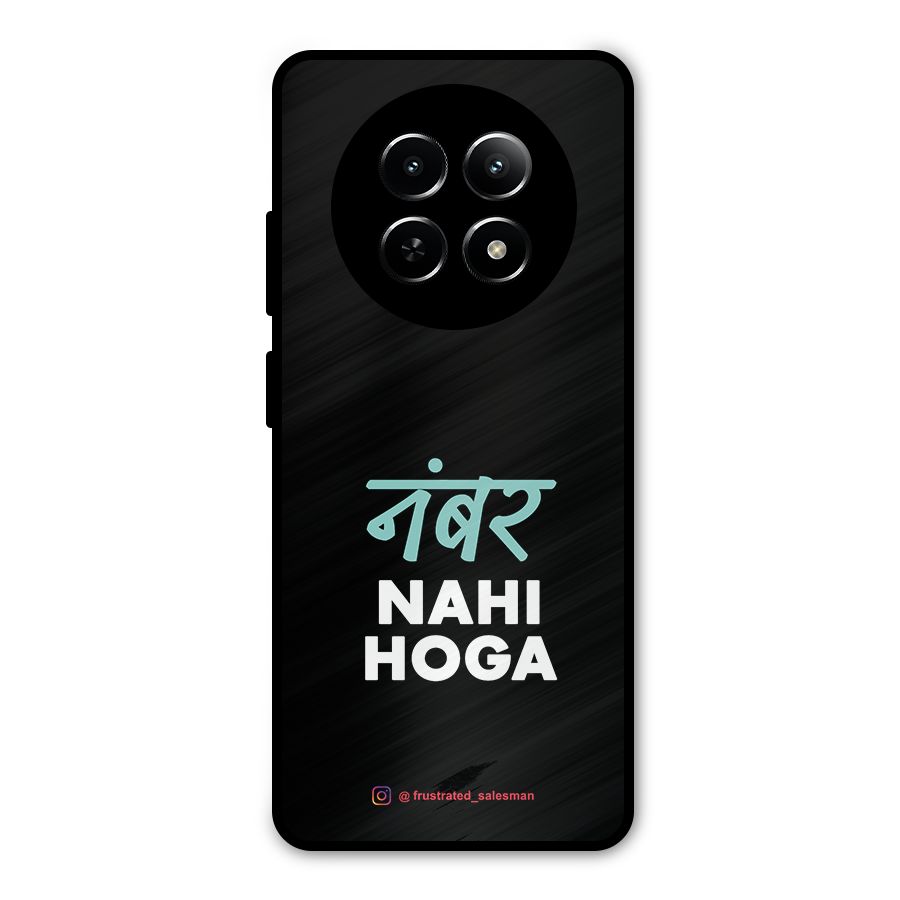 Number Nahi Hoga Black Metal Back Case for Realme 12 5G