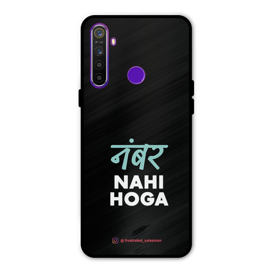 Number Nahi Hoga Black Metal Back Case for Realme 5i