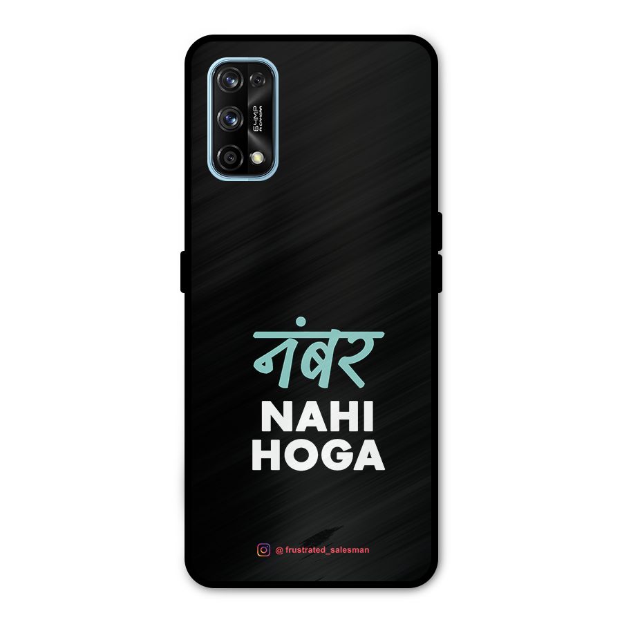 Number Nahi Hoga Black Metal Back Case for Realme 7 Pro