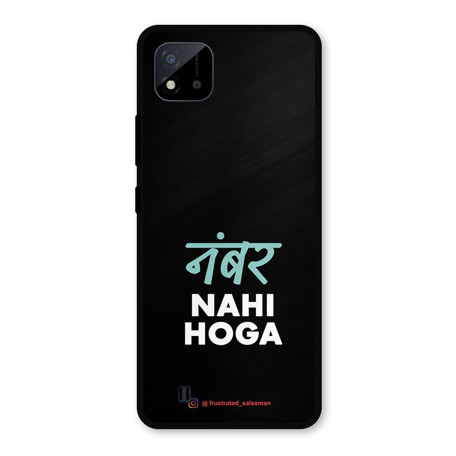 Number Nahi Hoga Black Metal Back Case for Realme C11 2021