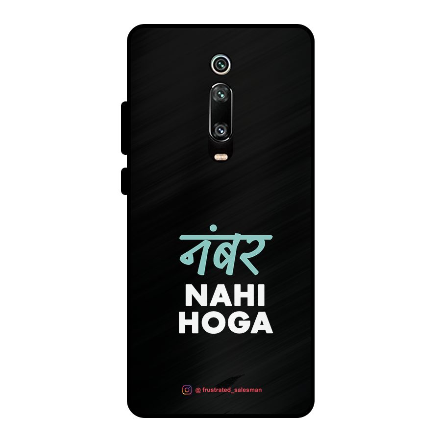 Number Nahi Hoga Black Metal Back Case for Redmi K20 Pro
