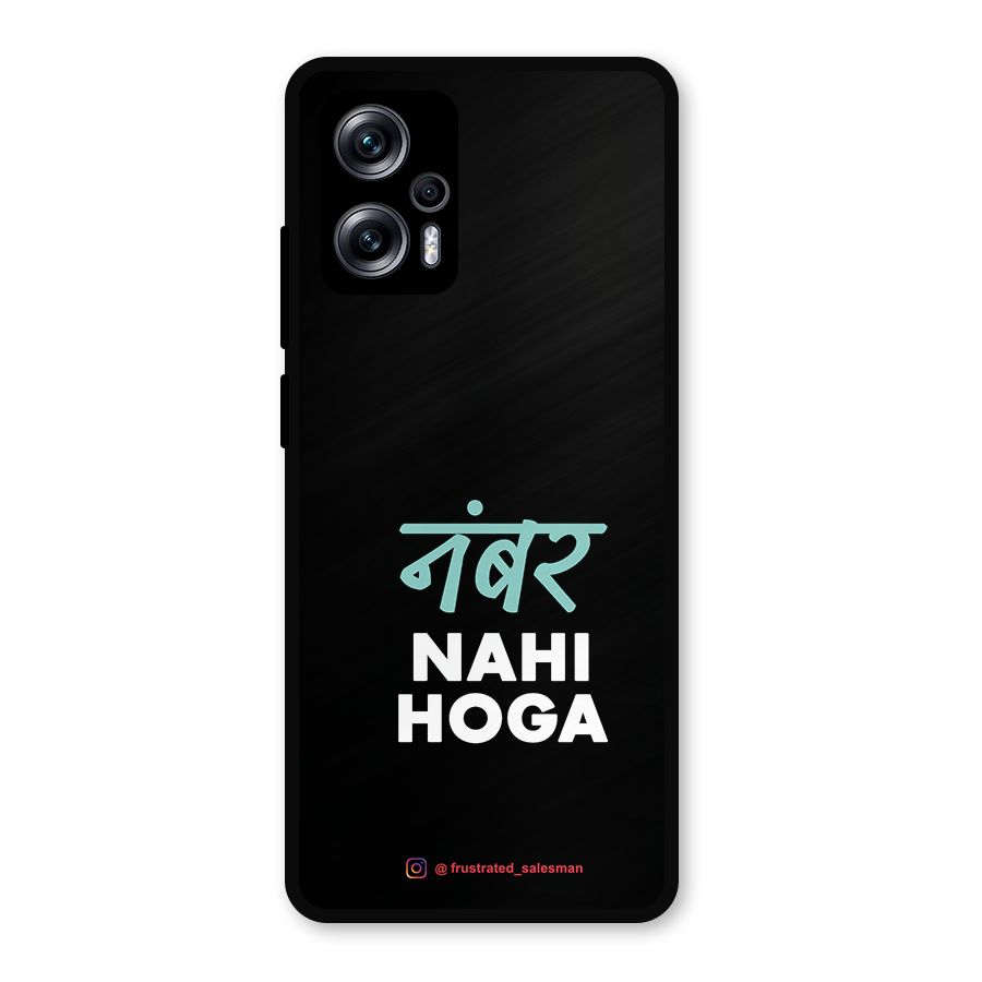 Number Nahi Hoga Black Metal Back Case for Redmi K50i