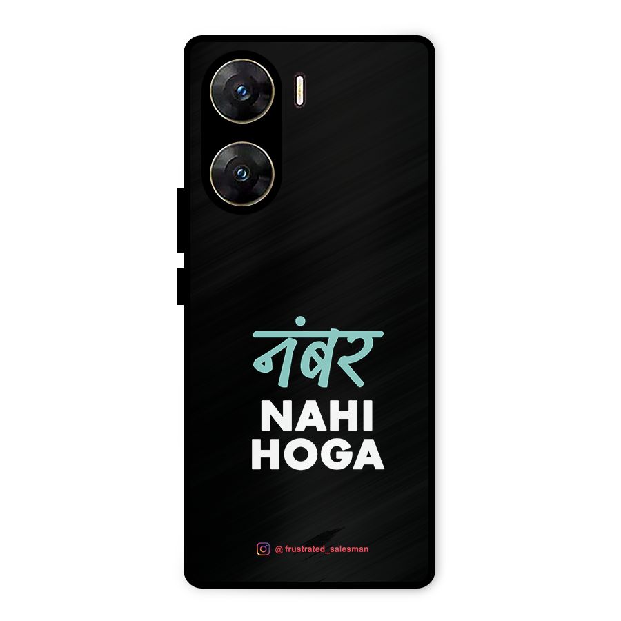Number Nahi Hoga Black Metal Back Case for Vivo V29e
