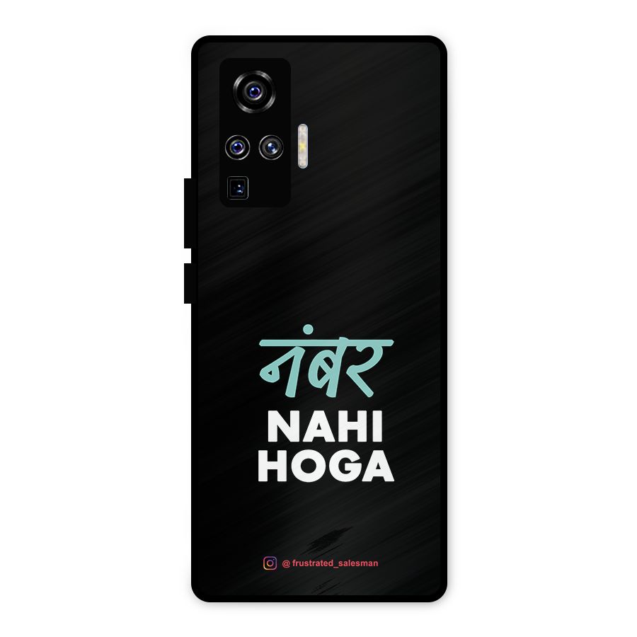 Number Nahi Hoga Black Metal Back Case for Vivo X50 Pro
