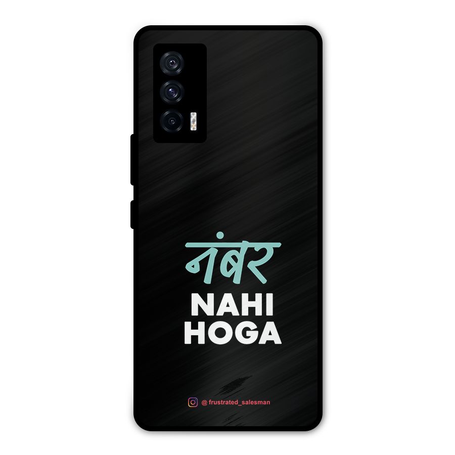Number Nahi Hoga Black Metal Back Case for iQOO 7 5G