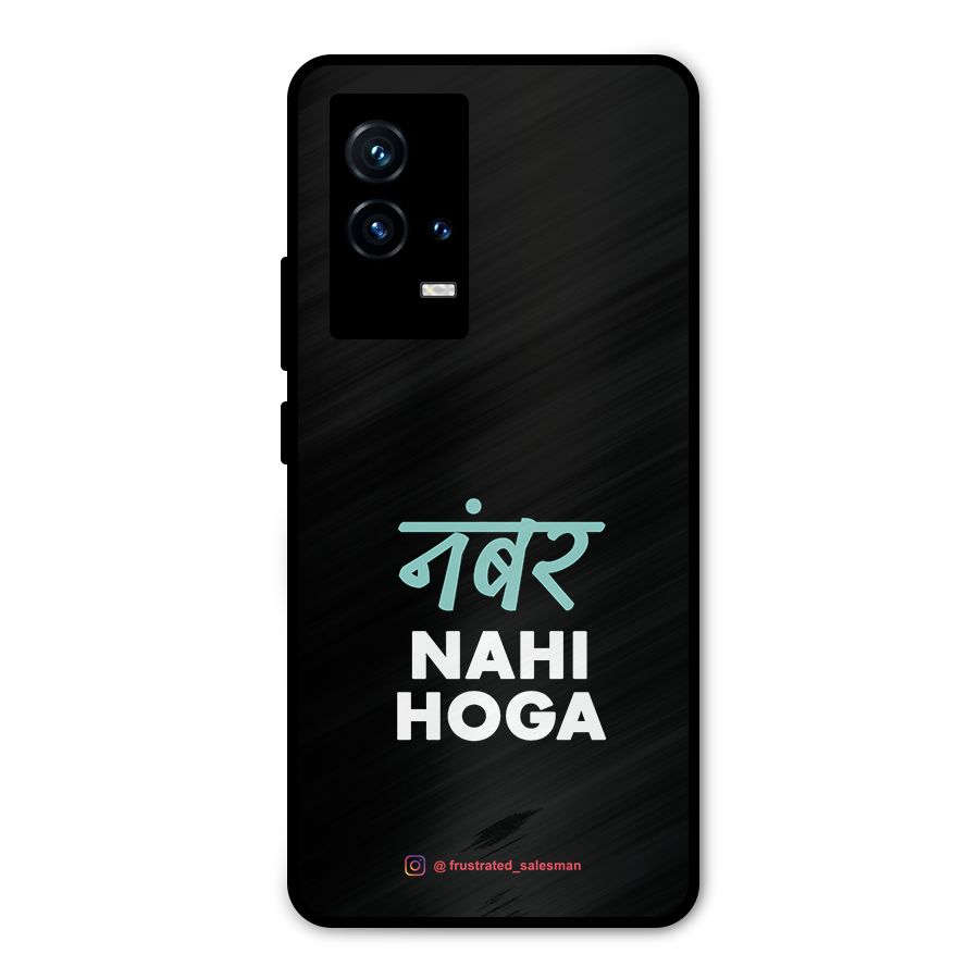 Number Nahi Hoga Black Metal Back Case for iQOO 9 5G