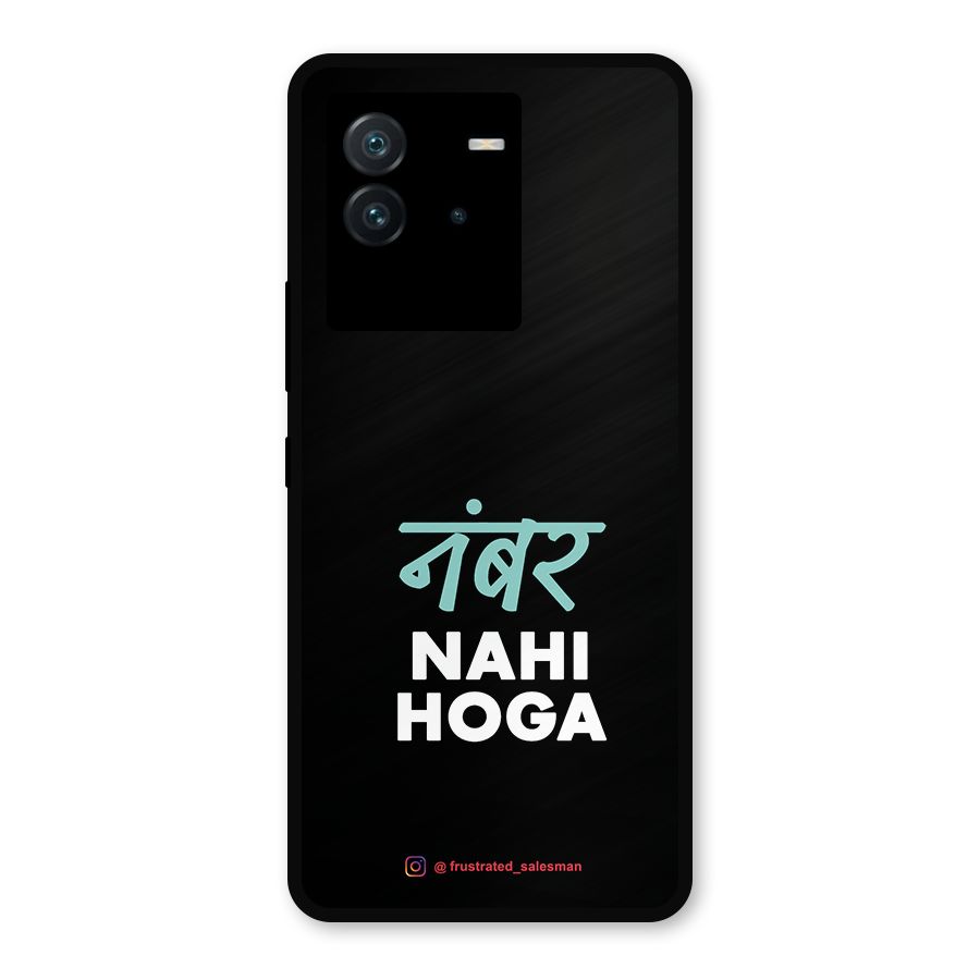 Number Nahi Hoga Black Metal Back Case for iQOO Neo 6 5G