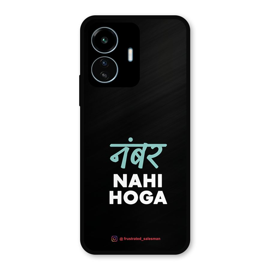 Number Nahi Hoga Black Metal Back Case for vivo iQOO Z6 Lite 5G
