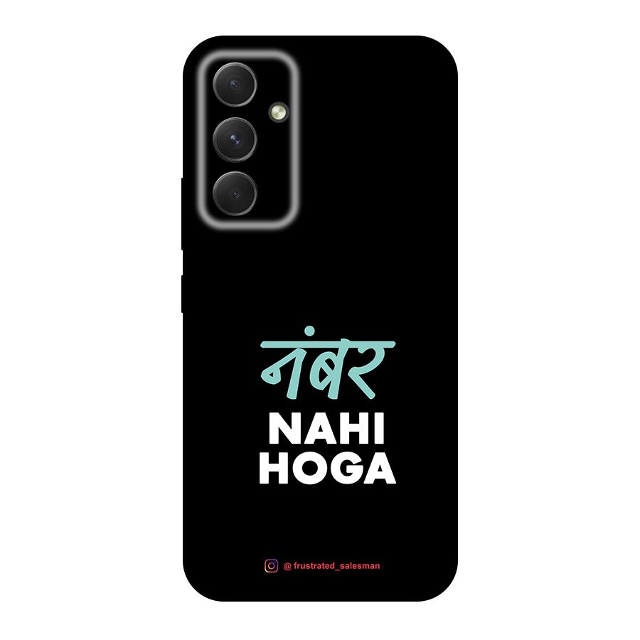 Number Nahi Hoga Black Original Polycarbonate Back Case for Galaxy A54