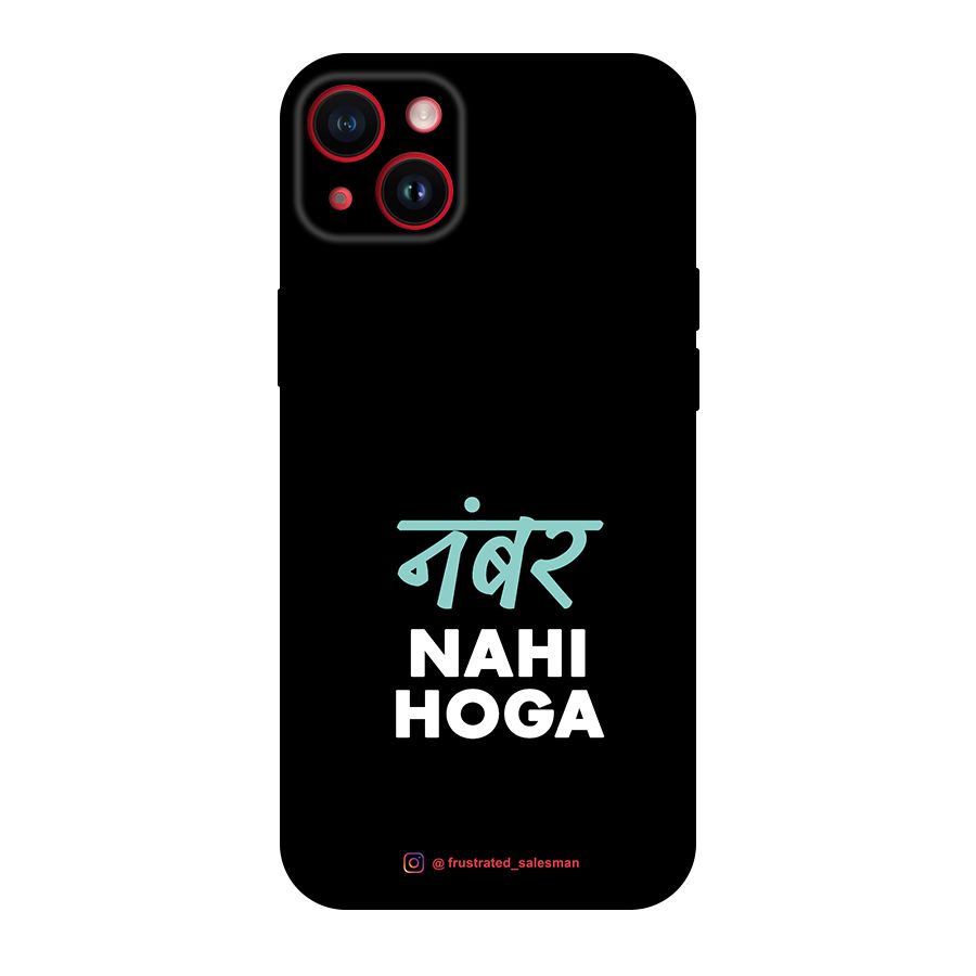 Number Nahi Hoga Black Original Polycarbonate Back Case for iPhone 14 Plus