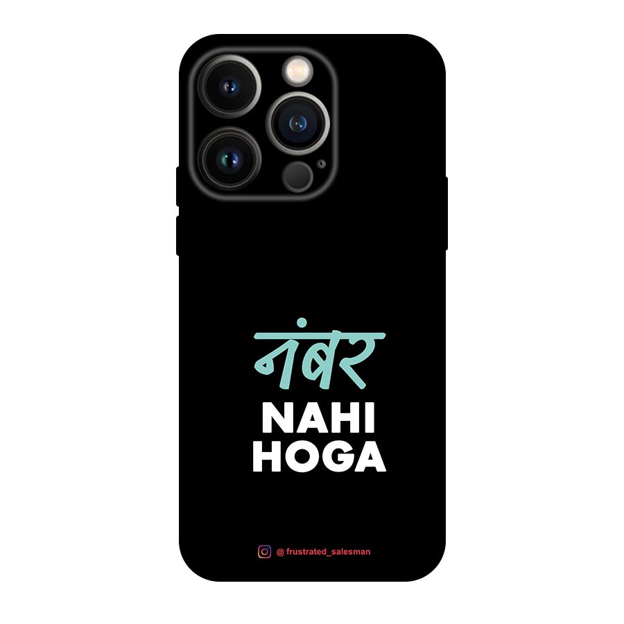 Number Nahi Hoga Black Original Polycarbonate Back Case for iPhone 14 Pro