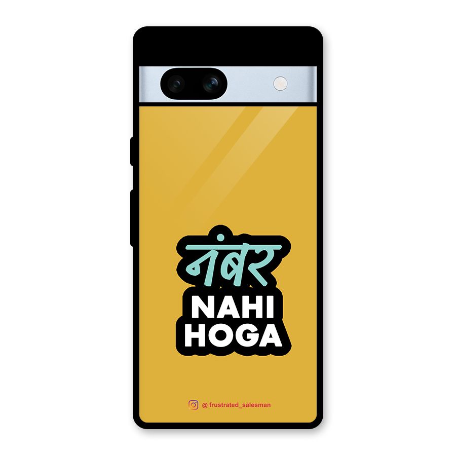 Number Nahi Hoga Mustard Yellow Glass Back Case for Google Pixel 7a