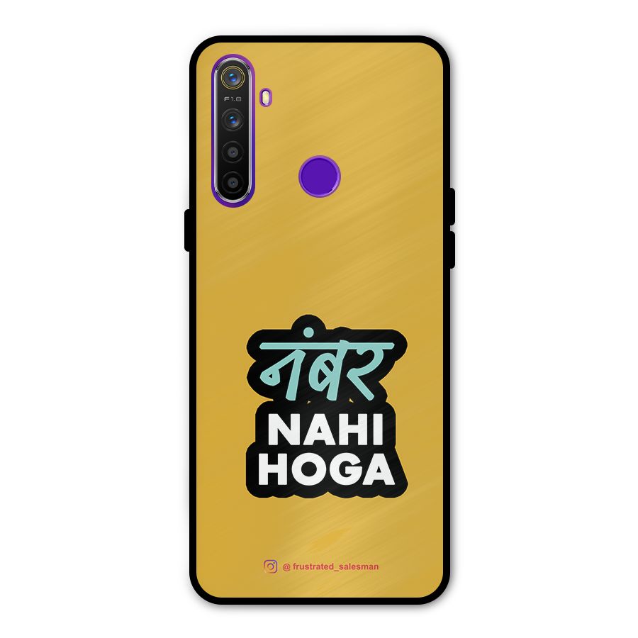 Number Nahi Hoga Mustard Yellow Glass Back Case for Realme 5s