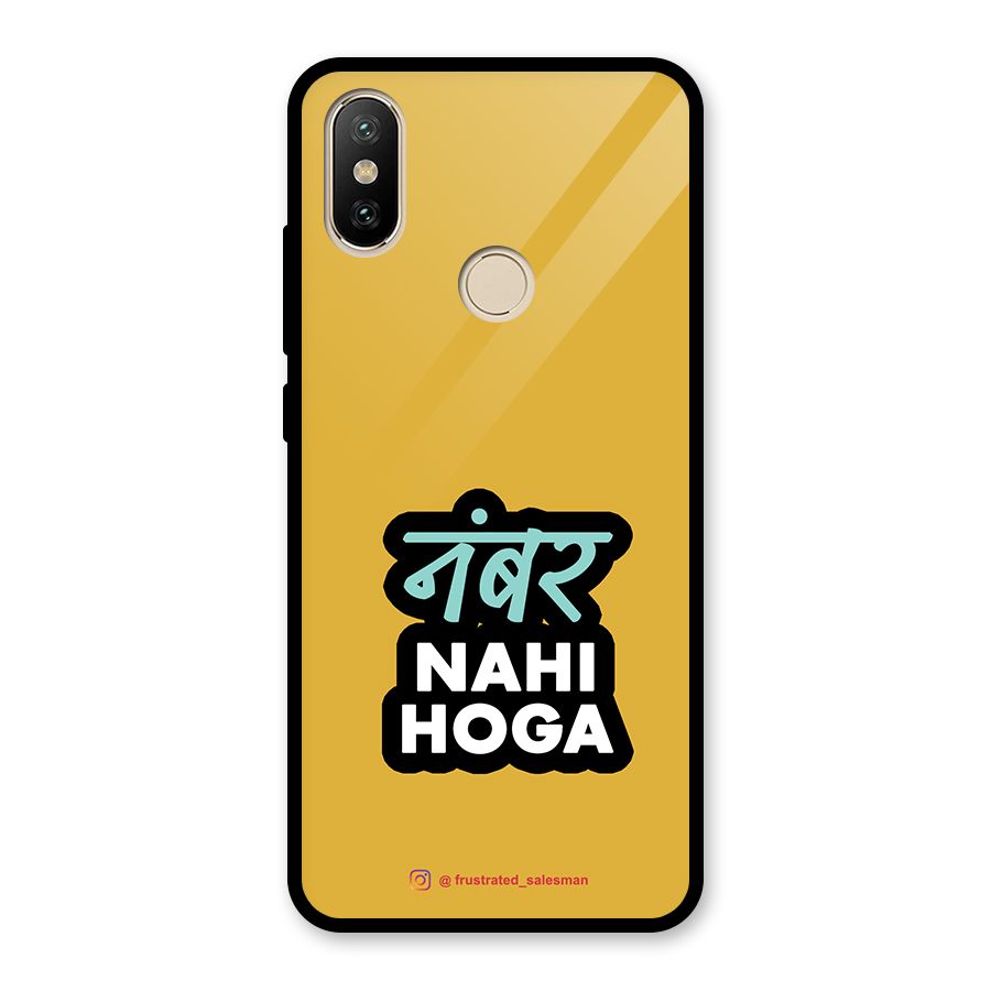 Number Nahi Hoga Mustard Yellow Glass Back Case for Redmi A2
