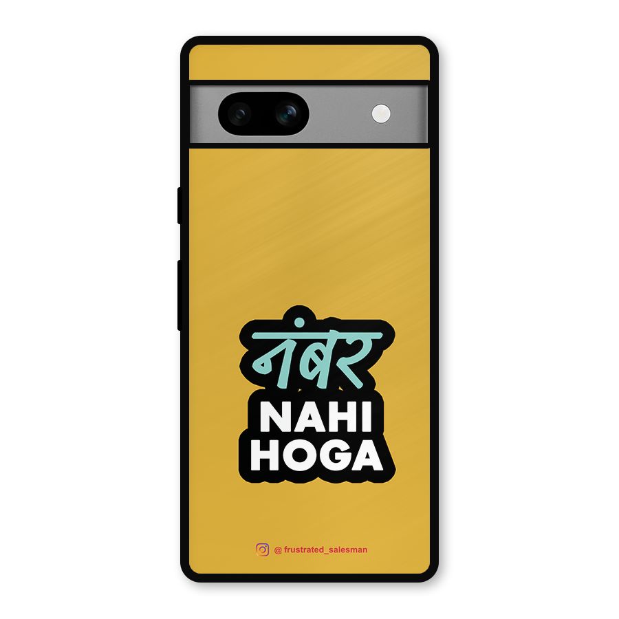 Number Nahi Hoga Mustard Yellow Metal Back Case for Google Pixel 7a