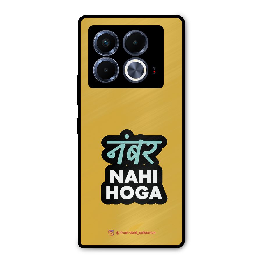Number Nahi Hoga Mustard Yellow Metal Back Case for Infinix Note 40 5G