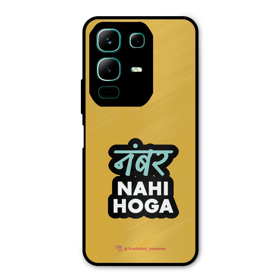 Number Nahi Hoga Mustard Yellow Metal Back Case for Infinix Note 50x