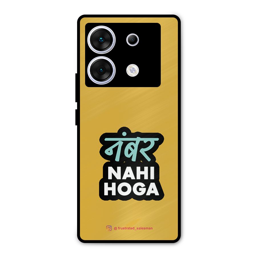 Number Nahi Hoga Mustard Yellow Metal Back Case for Infinix Zero 30 5G