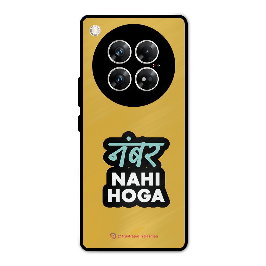 Number Nahi Hoga Mustard Yellow Metal Back Case for Infinix Zero 40 5G
