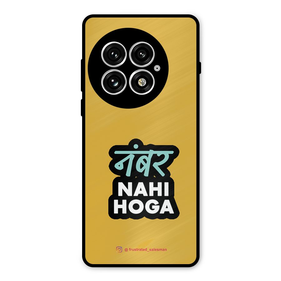Number Nahi Hoga Mustard Yellow Metal Back Case for OnePlus 13