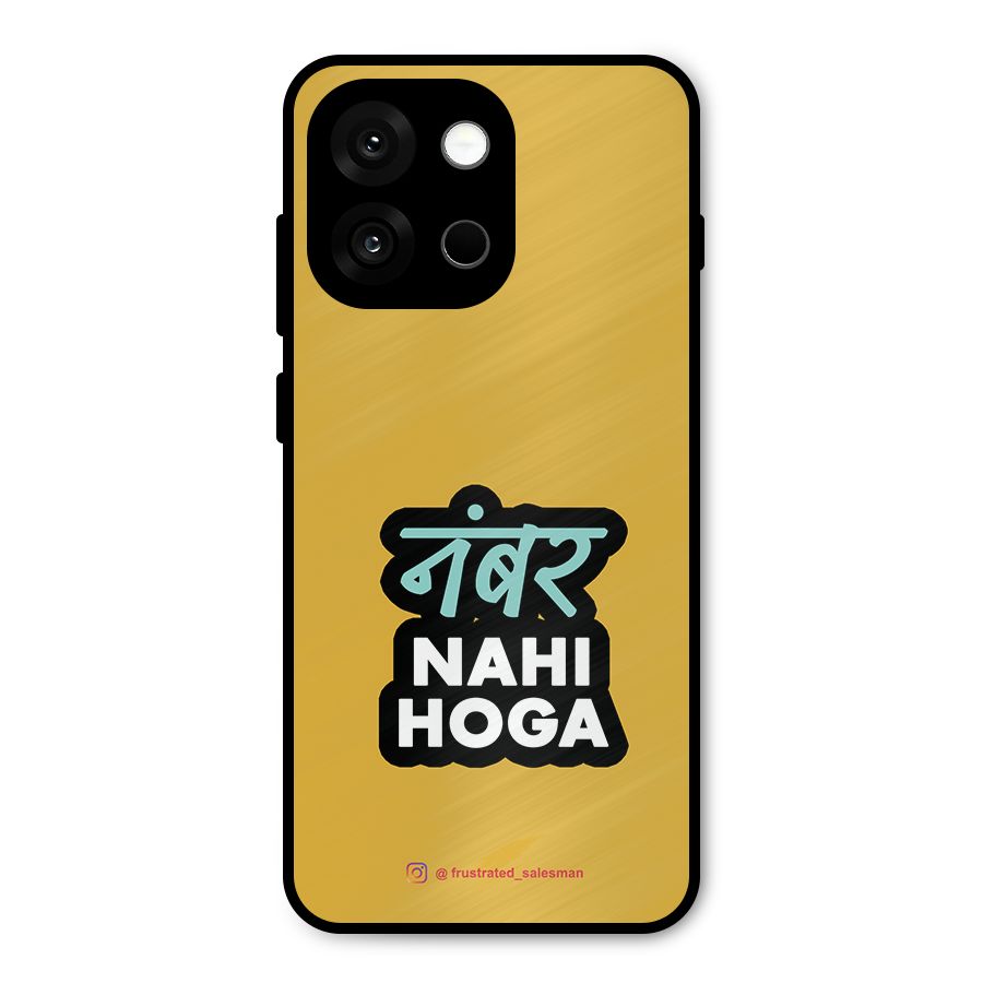 Number Nahi Hoga Mustard Yellow Metal Back Case for OnePlus 13s
