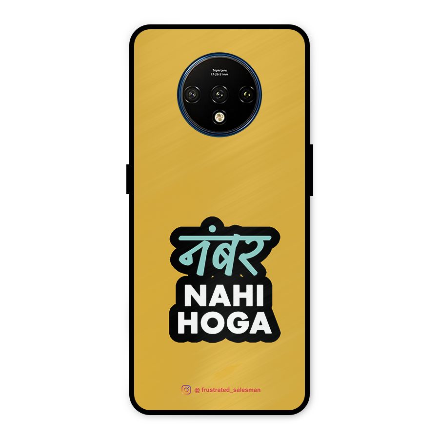 Number Nahi Hoga Mustard Yellow Metal Back Case for OnePlus 7T