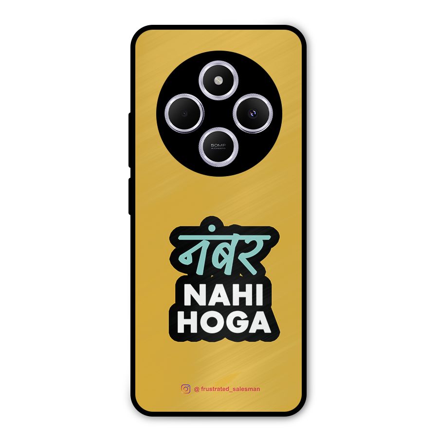 Number Nahi Hoga Mustard Yellow Metal Back Case for Poco C75 5G