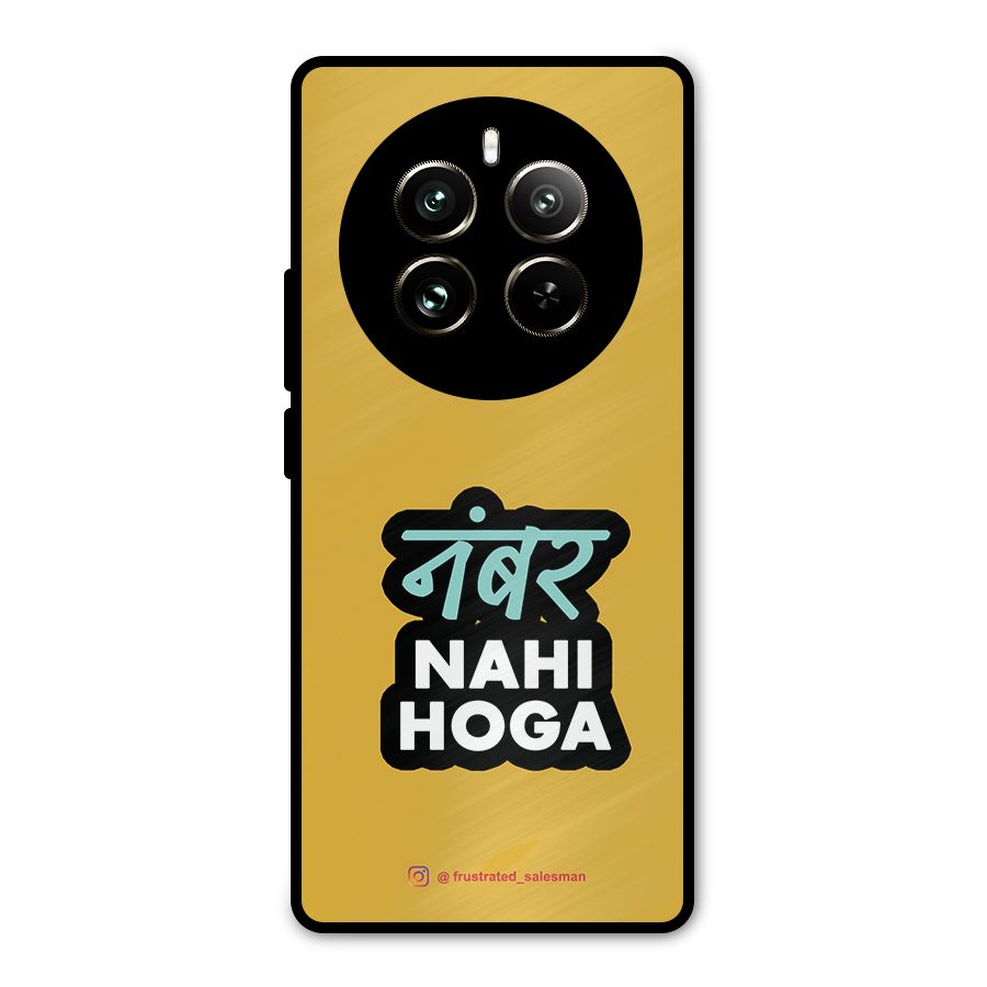 Number Nahi Hoga Mustard Yellow Metal Back Case for Realme 12 Pro