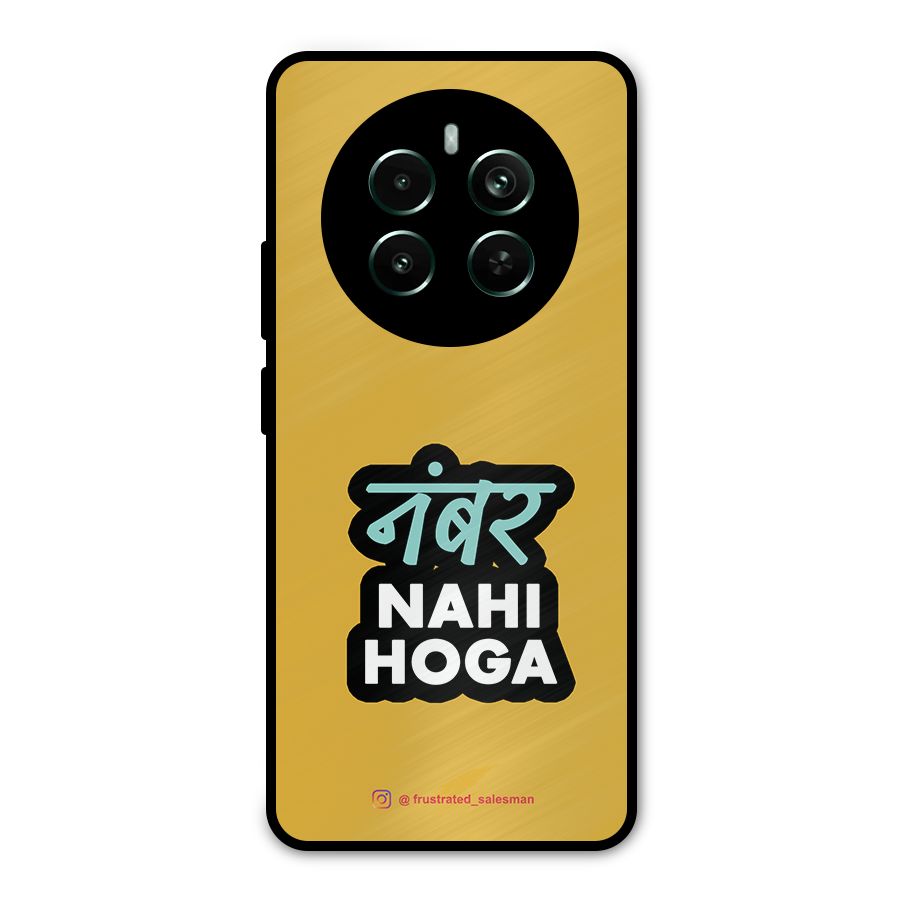 Number Nahi Hoga Mustard Yellow Metal Back Case for Realme 12 Pro Plus