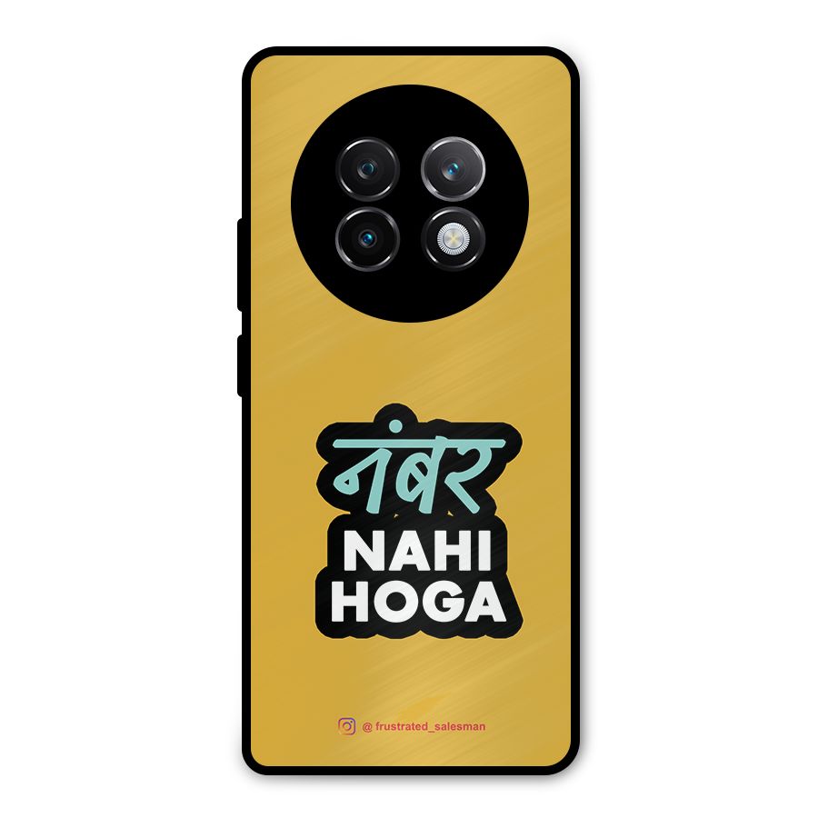 Number Nahi Hoga Mustard Yellow Metal Back Case for Realme 13 Plus