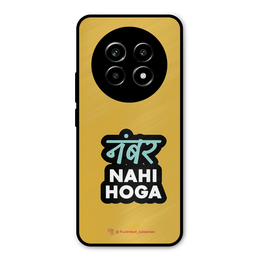 Number Nahi Hoga Mustard Yellow Metal Back Case for Realme 13 Pro