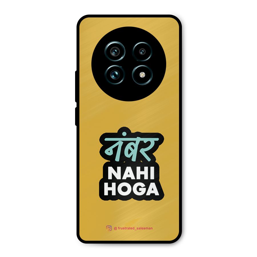 Number Nahi Hoga Mustard Yellow Metal Back Case for Realme 13 Pro Plus