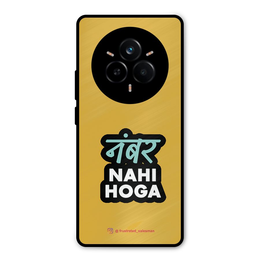 Number Nahi Hoga Mustard Yellow Metal Back Case for Realme 14 Pro Plus
