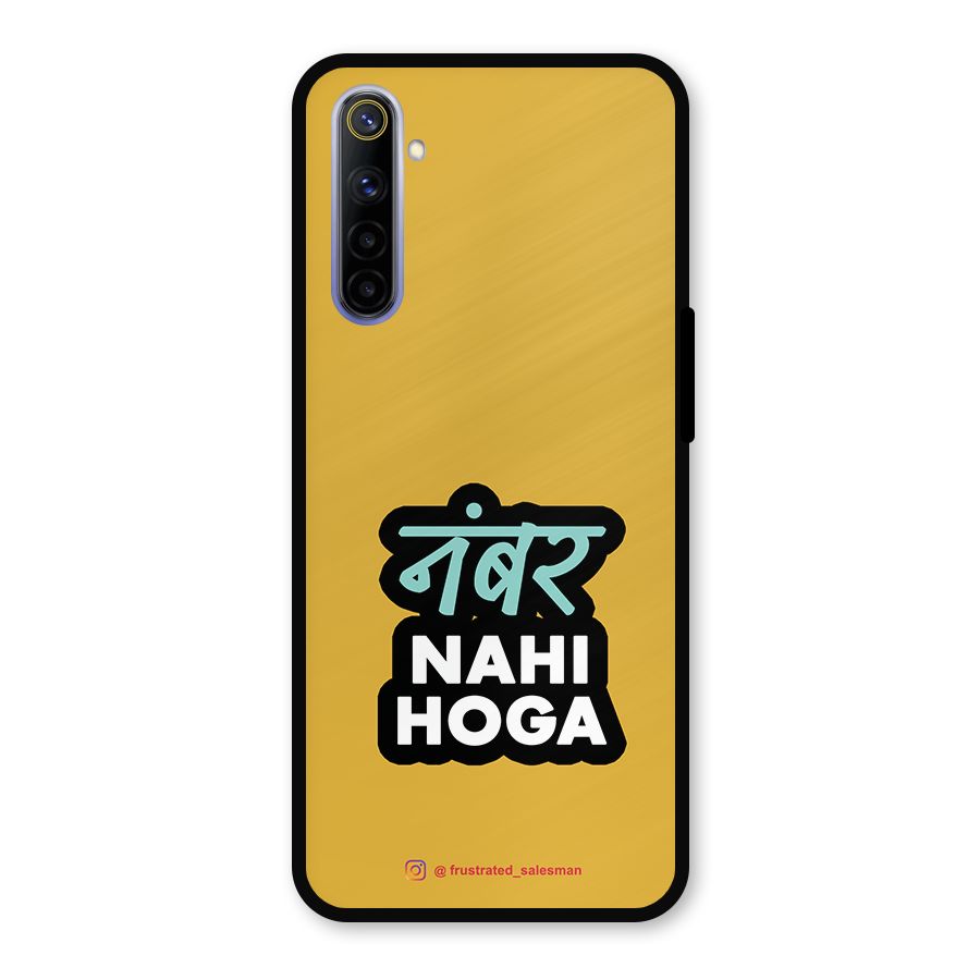 Number Nahi Hoga Mustard Yellow Metal Back Case for Realme 6i