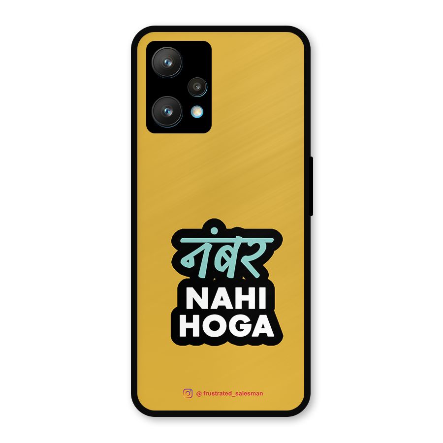Number Nahi Hoga Mustard Yellow Metal Back Case for Realme 9 Pro Plus 5G