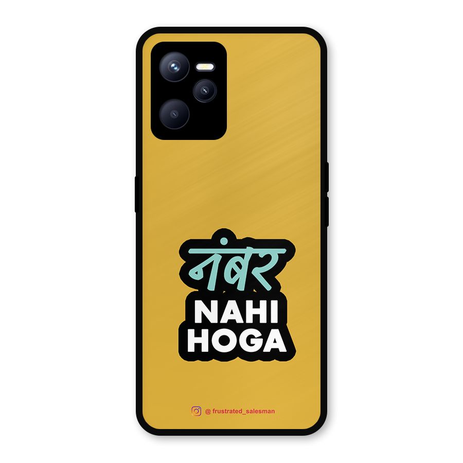 Number Nahi Hoga Mustard Yellow Metal Back Case for Realme C35