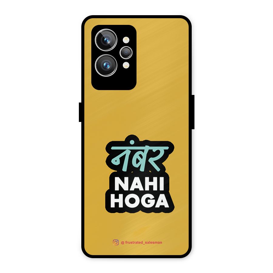 Number Nahi Hoga Mustard Yellow Metal Back Case for Realme GT2 Pro