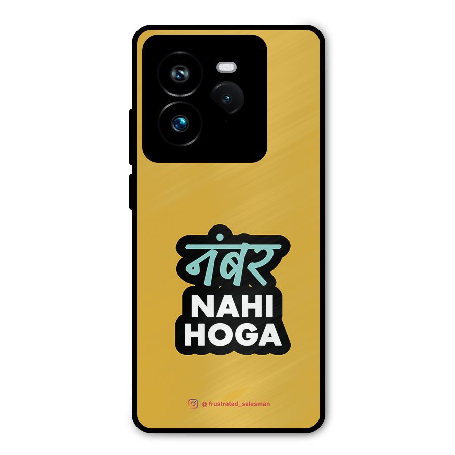 Number Nahi Hoga Mustard Yellow Metal Back Case for Realme GT 7 Pro