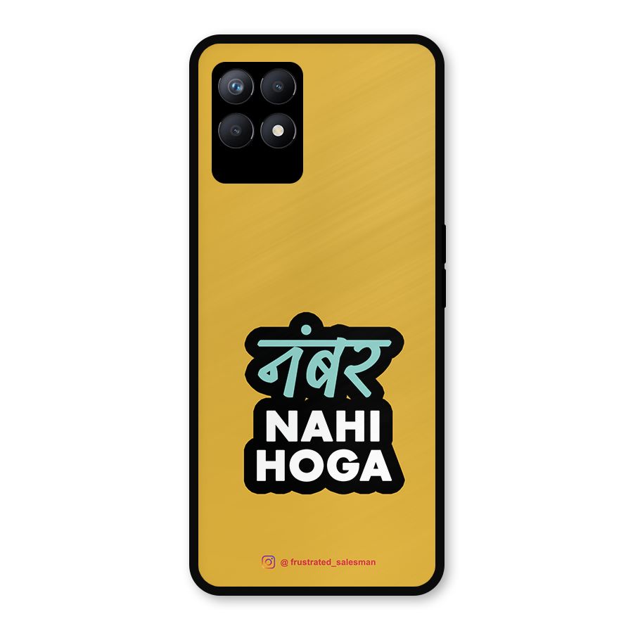 Number Nahi Hoga Mustard Yellow Metal Back Case for Realme Narzo 50