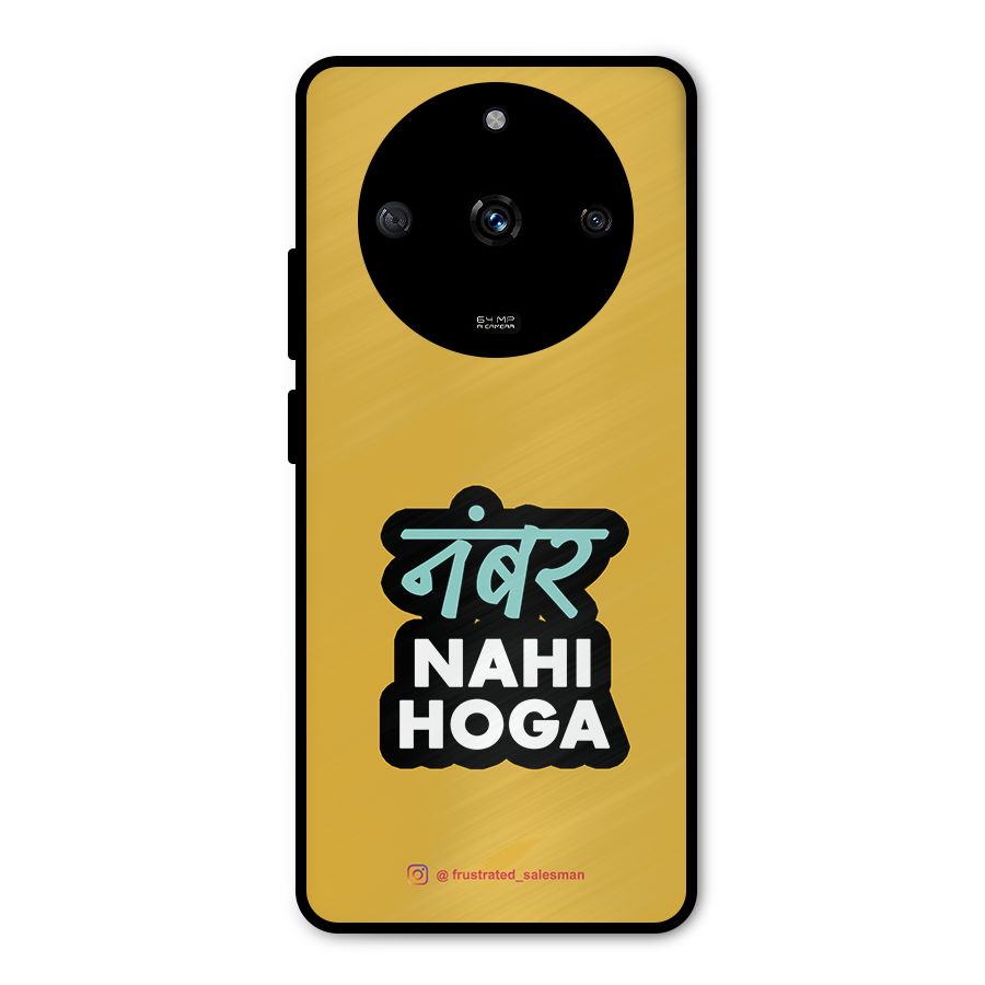 Number Nahi Hoga Mustard Yellow Metal Back Case for Realme Narzo 60 5G