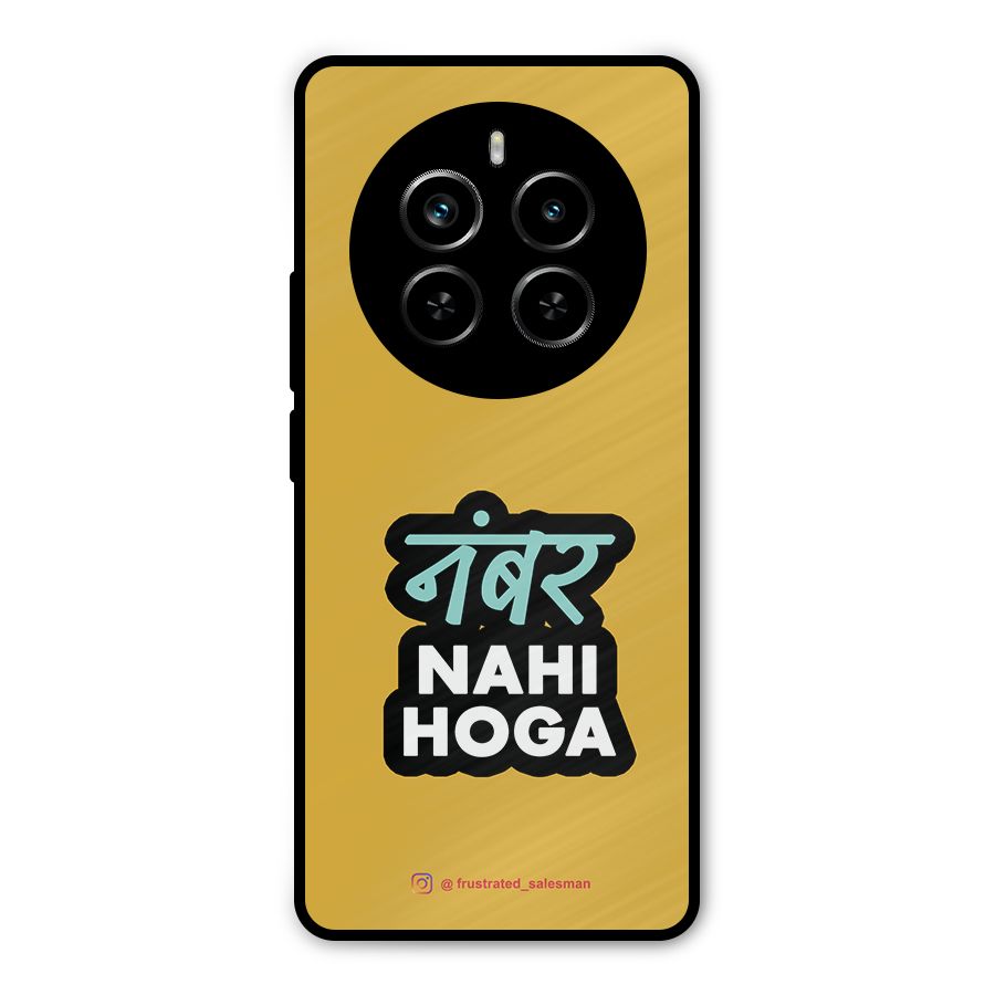 Number Nahi Hoga Mustard Yellow Metal Back Case for Realme P1 Pro