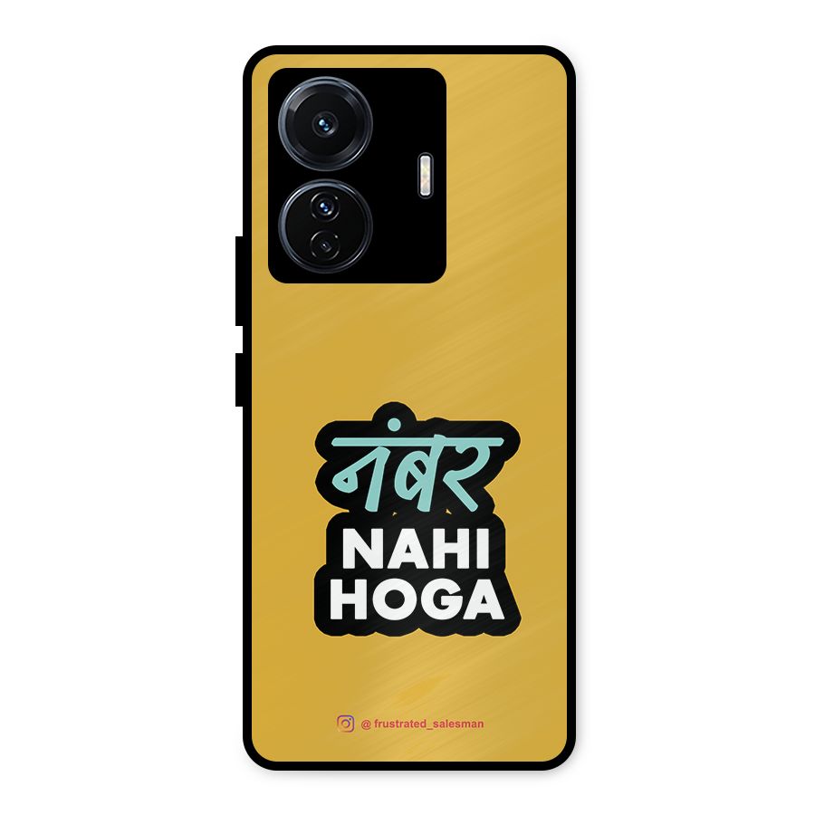 Number Nahi Hoga Mustard Yellow Metal Back Case for Vivo T1 Pro